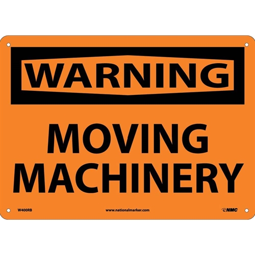 Warning Moving Machinery Sign (W400RB)