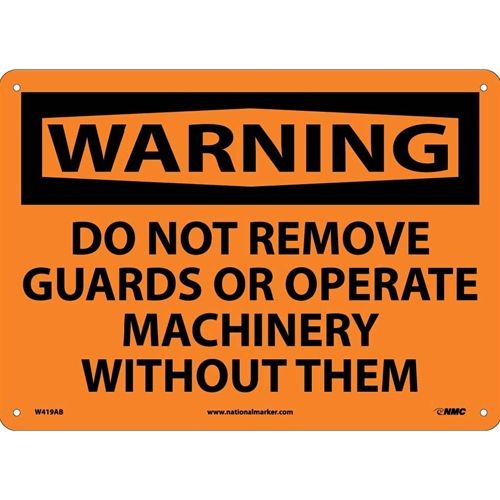 Warning Do Not Remove Guards Sign (W419AB)