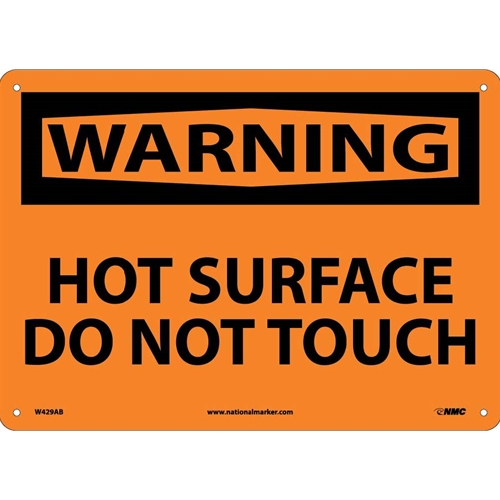 Warning Hot Surface Do Not Touch Sign (W429AB)