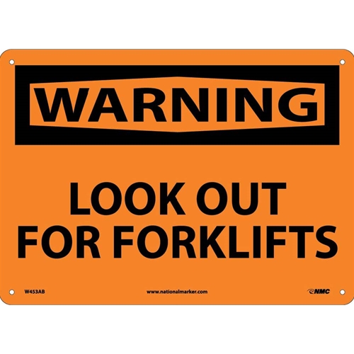 Warning Look Out For Forklifts Sign (W453AB)