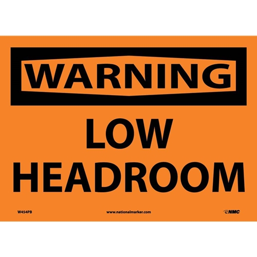 Warning Low Headroom Sign (W454PB)