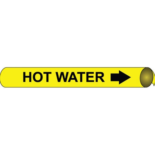 Hot Water Precoiled/Strap-On Pipe Marker (A4061)