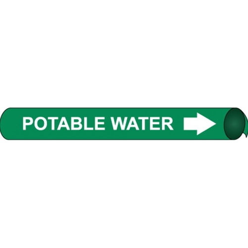 Potable Water Precoiled/Strap-On Pipe Marker (A4084)