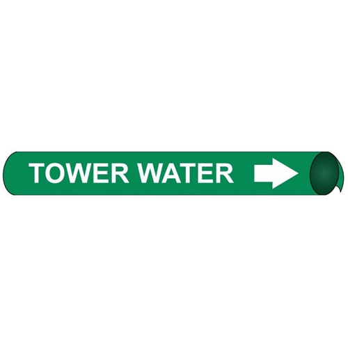 Tower Water Precoiled/Strap-On Pipe Marker (A4105)