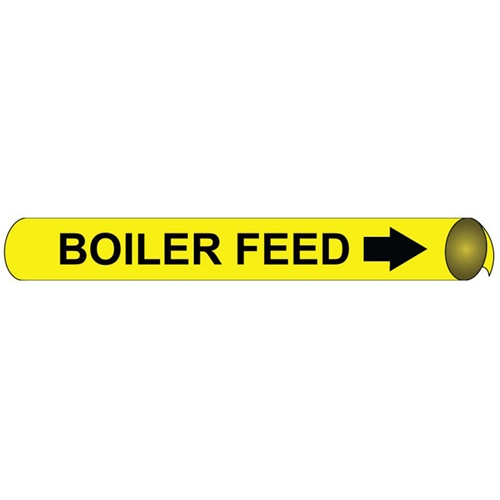 Boiler Feed Precoiled/Strap-On Pipe Marker (B4008)
