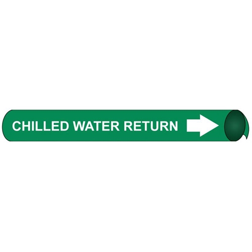 Chilled Water Return Precoiled/Strap-On Pipe Marker (B4014)