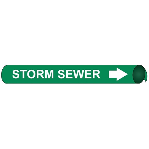 Storm Sewer Precoiled/Strap-On Pipe Marker (B4101)