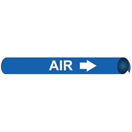 Air White/Blue Precoiled/Strap-On Pipe Marker (C4002)