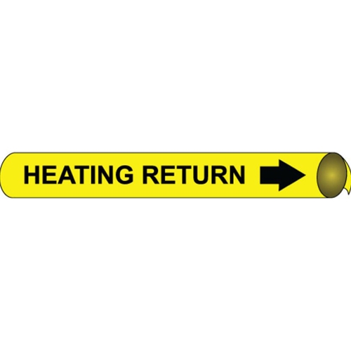 Heating Hot Water Return Precoiled/Strap-On Pipe Marker (C4053)