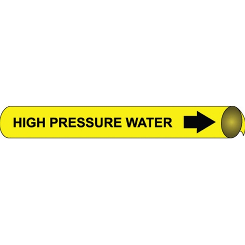 High Pressure Water Precoiled/Strap-On Pipe Marker (C4060)