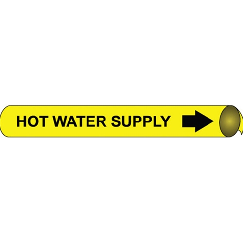 Hot Water Supply Precoiled/Strap-On Pipe Marker (C4063)