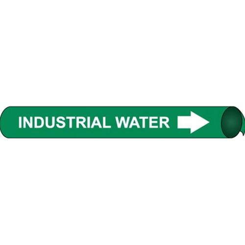 Industrial Water Precoiled/Strap-On Pipe Marker (D4065)