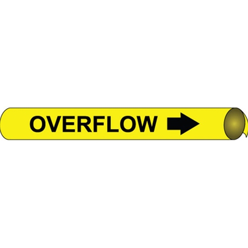 Overflow Precoiled/Strap-On Pipe Marker (D4078)