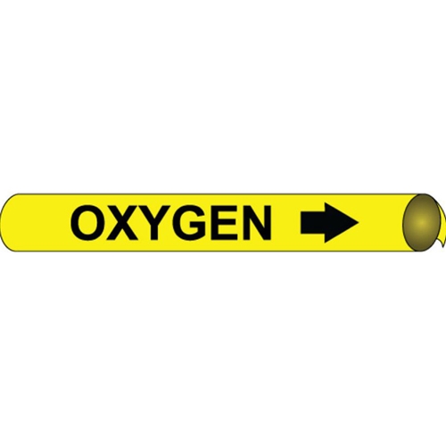 Oxygen Precoiled/Strap-On Pipe Marker (D4079)