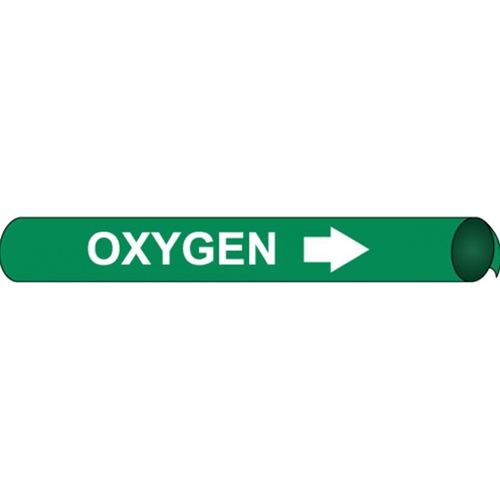 Oxygen Precoiled/Strap-On Pipe Marker (D4080)