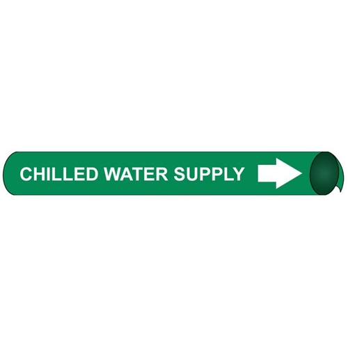 Chilled Water Supply Precoiled/Strap-On Pipe Marker (E4015)