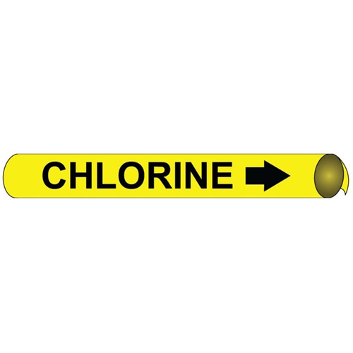 Chlorine Precoiled/Strap-On Pipe Marker (E4016)