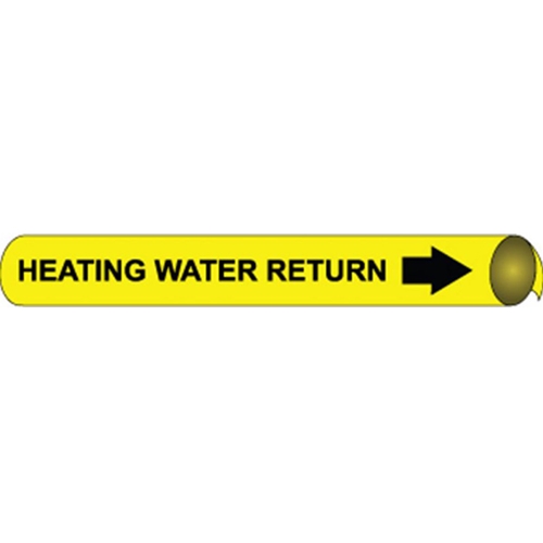 Heating Water Return Precoiled/Strap-On Pipe Marker (E4055)