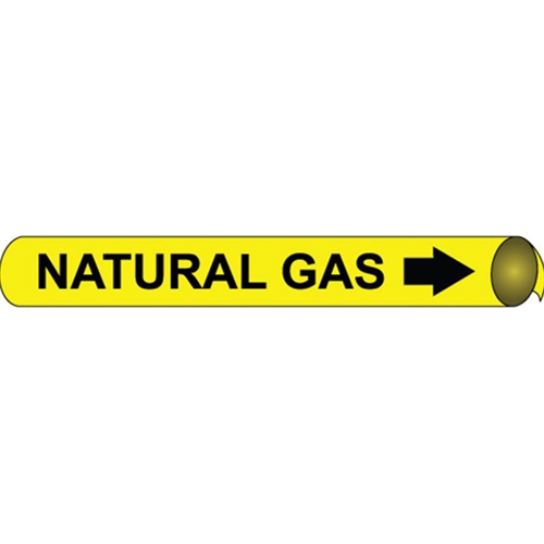 Natural Gas Precoiled/Strap-On Pipe Marker (E4073)
