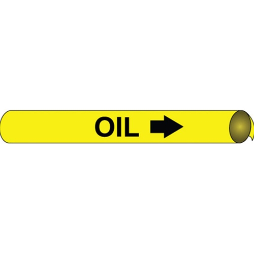 Oil Precoiled/Strap-On Pipe Marker (E4077)