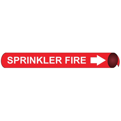 Sprinkler Fire Precoiled/Strap-On Pipe Marker (E4095)