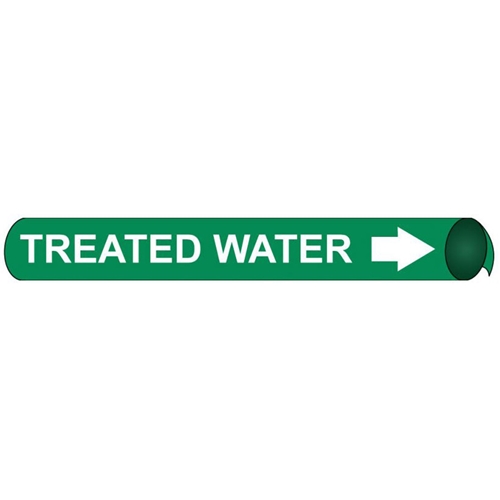 Treated Water Precoiled/Strap-On Pipe Marker (E4106)