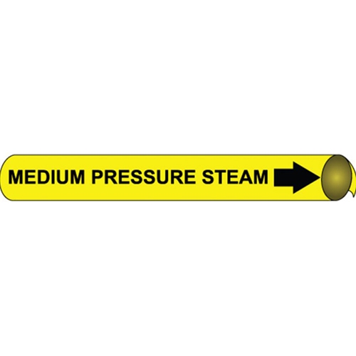 Medium Pressure Steam Precoiled/Strap-On Pipe Marker (F4072)