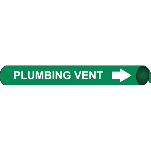 Plumbing Vent Precoiled/Strap-On Pipe Marker (F4083)