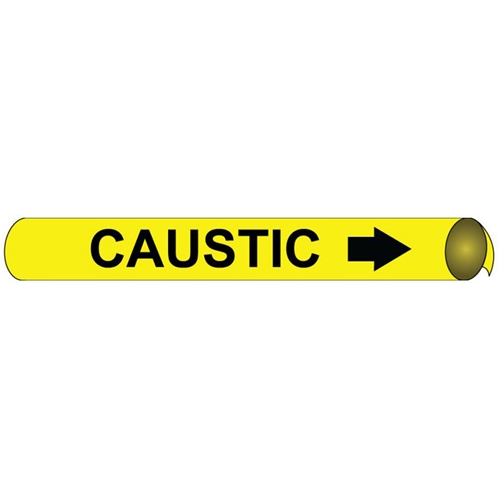 Caustic Precoiled/Strap-On Pipe Marker (G4012)