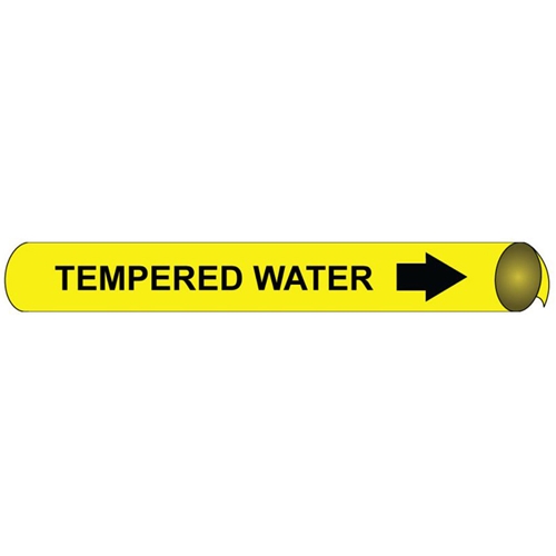 Tempered Water Precoiled/Strap-On Pipe Marker (G4104)