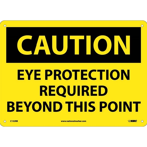 Caution Ear Protection Required Beyond This Point Sign (C152RB)