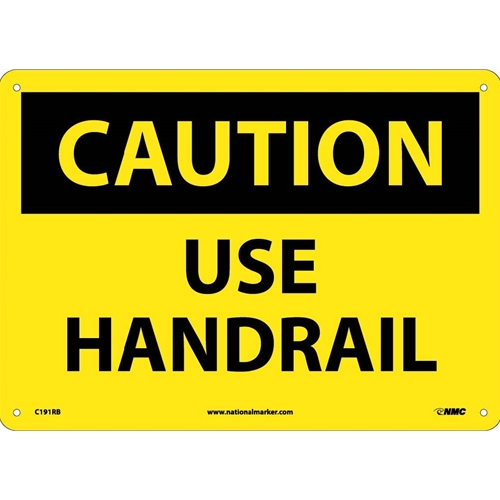 Caution Use Handrail Sign (C191RB)