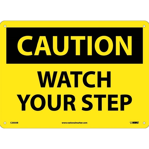 Caution Watch Your Step Sign (C203AB)