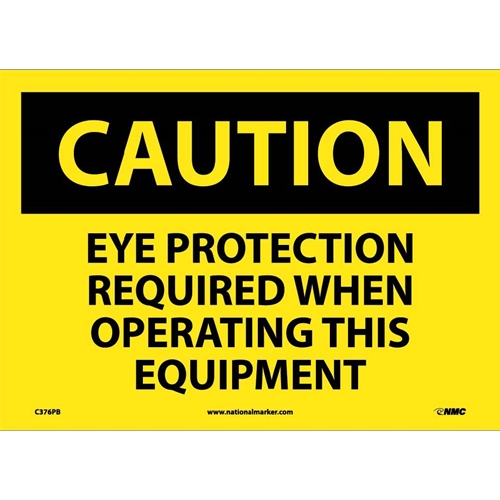 Caution Multi Protection Safety Sign (C376PB)