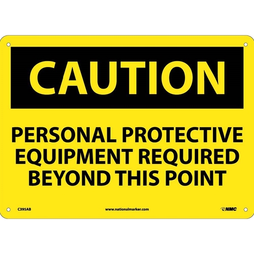 Caution Ppe Safety Sign (C395AB)