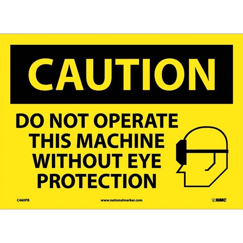 Caution Eye Protection Sign (C460PB)
