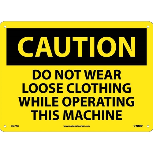 Caution Do Not Wear Gloves Sign (C467AB)