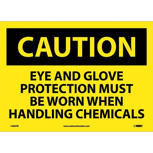 Caution Multi Protection Safety Sign (C482PB)