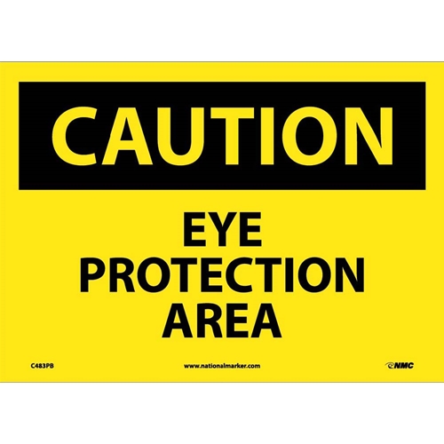 Caution Eye Protection Area Sign (C483PB)