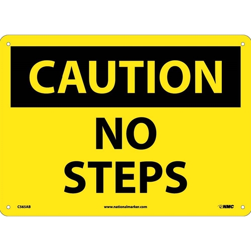 Caution No Steps Sign (C565AB)