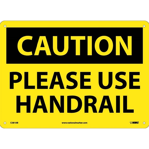 Caution Please Use Handrail Sign (C581AB)