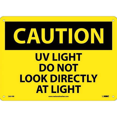 Caution Uv Light Do Not Look Directly At Light Sign (C631RB)