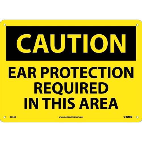 Caution Ear Protection Required In This Area Sign (C73AB)