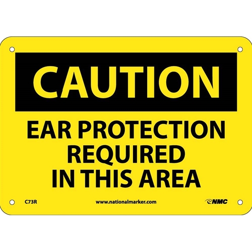 Caution Ear Protection Required In This Area Sign (C73R)