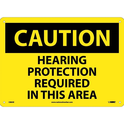 Caution Hearing Protection Required In This Area Sign (C88AB)
