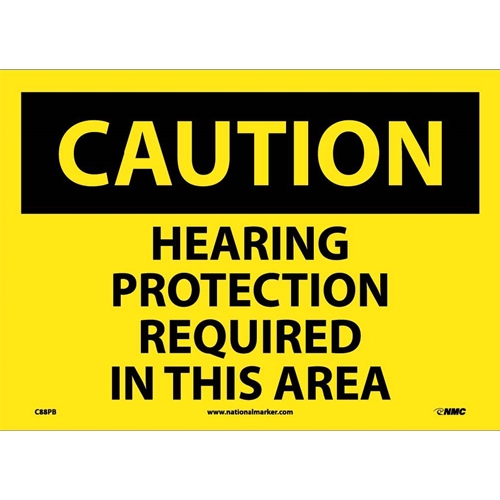 Caution Hearing Protection Required In This Area Sign (C88PB)
