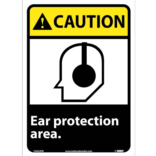 Caution Ear Protection Area Sign (CGA22PB)