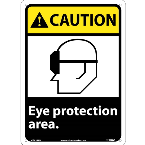Caution Eye Protection Area Sign (CGA25AB)