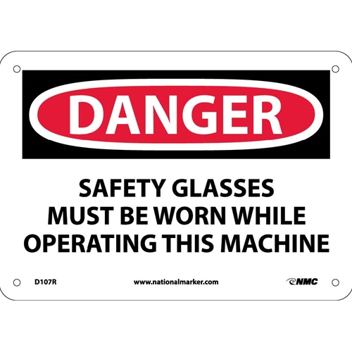 Danger Eye Protection Must Be Worn Sign (D107R)