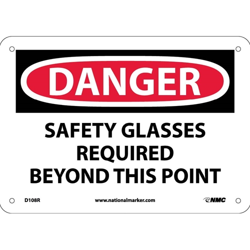 Danger Eye Protection Required Sign (D108R)